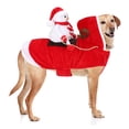 thumbnail image 5 of Bifavgk Santa Dog Costume, Dog Christmas Outfit, Santa Rider Costume, 5 of 10