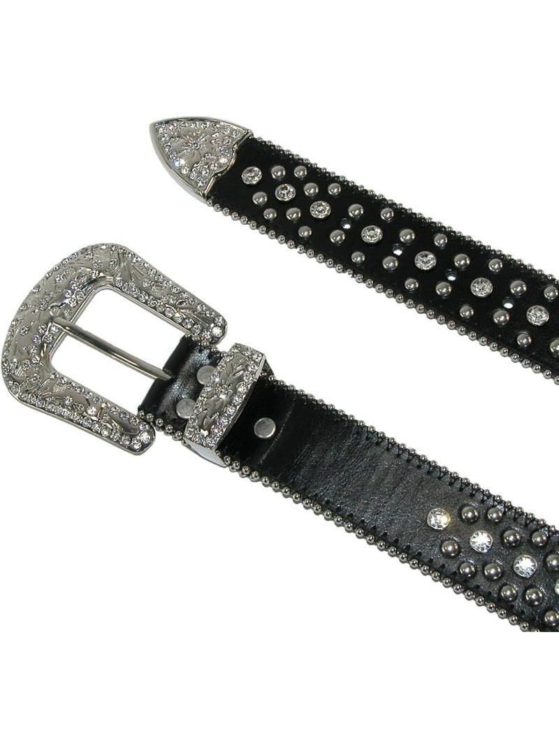 CTM Fleur de Lis Studded Rhinestone Belt (Women) - Walmart.com