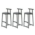 thumbnail image 2 of Tcbosik Counter Height Bar Stools Set of 3, Armless Bar Chair with Metal Frame for Dining Room, Living Room, Easy Assembly, Black, 2 of 8