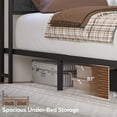 thumbnail image 7 of Twin Corner Bed Frame with Storage Drawers, LED Lights and Charging Station, Modern Twin Size Bed Frame Metal Platform with Linen Upholstered Guardrail, Dorm Bedroom Daybed for Teen Adult, Gray, 7 of 7