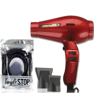 Parlux Advance Light Ice Ionic and Ceramic Hair Dryer and M Hair Designs  Hot Blow Attachment Black (Bundle 2 Items)