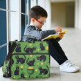 thumbnail image 6 of Haosy 3 Ring Zipper Binder with Shoulder Strap Waterproof Trapper Keeper 2 Inch D-Ring 500 Sheets Capacity, Lucky Black Cat Gold Coin, 6 of 8