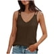 thumbnail image 3 of TaTaai Women's Linen Look V Neck Tank, Strappy Backless Design, Solid Color Sleeveless Top for Summer Fashion Gift, 3 of 6
