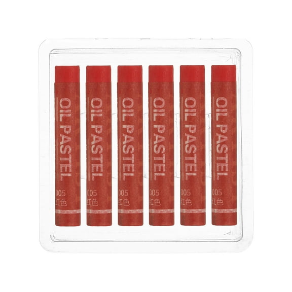 Uxcell Red Oil Pastels, 6Pcs Soft Oil Crayons Creamy Pastels Stick Art Supplies for Art Painting Drawing Blending Graffiti for Drawing Beginners Artists