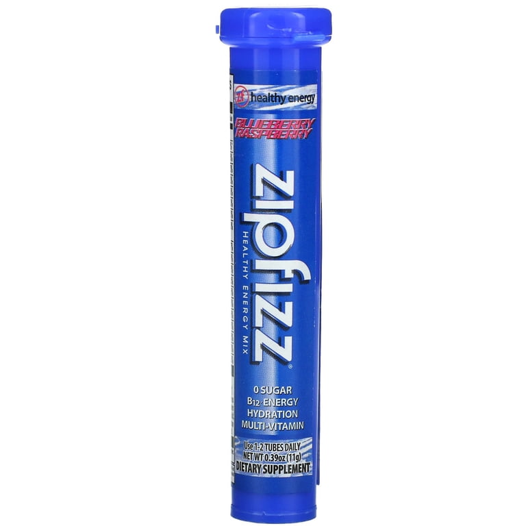 Zipfizz, Healthy Energy Drink Mix, Blueberry Raspberry, 20 Count