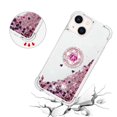 thumbnail image 5 of Funda para iPhone 13 Mini con Brillo Líquido Flotante, Purpurina, Parachoques y Anillo Giratorio Soporte, 5 of 5