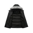 thumbnail image 3 of KVE Women's Plus Size Hooded Warm Winter Coat Quilted Thicken Puffer Jacket with Removable Hood Black 3X, 3 of 9