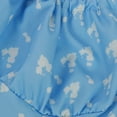 thumbnail image 4 of Casual Women's Summer Short Sleeve Square Neck Split Tennis Midi Dress for Everyday Wear Blue S, 4 of 6