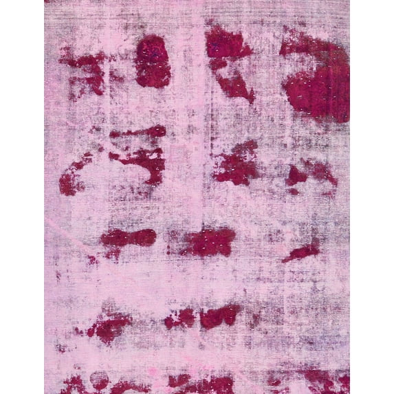 Ahgly Company Machine Washable Indoor Rectangle Abstract Pink Cupcake Pink Area Rugs, 5' x 8'