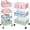 Colorful, variant on 2in1 Baby Diaper Caddy Organizer Cart 3 Tier Large Capacity Metal Utility Bedside Rolling Cart with Divider Newborn Registry Nursery Essential Must Have Crib Bedroom Baby Shower(Gray, Blue)