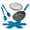Azure, variant on MASTERPAN Ceramic Nonstick Stovetop Oven Frypan  Skillet  Stainless Steel Lid Set, Clay Color 9.5"(24cm)