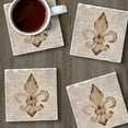 thumbnail image 3 of Thirstystone Deco Fleur 4-Pack Tumbled Tile Coasters, 3 of 7
