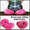 thumbnail image 2 of Cojín de asiento multifuncional de doble comodidad, cojín de asiento de elevación de cadera de espuma viscoelástica, hermoso cojín de asiento de látex para glúteos, cómodo para el hogar, 2 of 5
