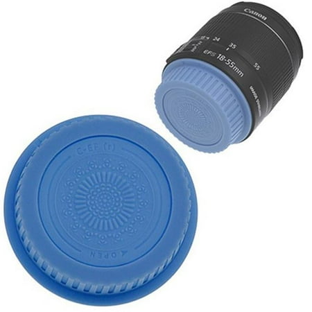 Fotodiox Cap-Rear-EOS-Blue Designer Rear Lens Cap for All Canon EOS Lenses & Fits EF & EFS Blue