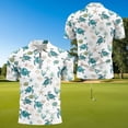 thumbnail image 3 of KUIFORTI Matching Couple Golf Shirts Couple Golf Matching Outfits Sea Turtle Starfish 4-Way Stretch Mens Hawaiian Shirt Breathable Fabric Moisture Wicking for Casual Wear, 3 of 5