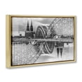 thumbnail image 3 of Stupell Industries Bridge & Cathedral Reflection Gold Framed Floater Canvas Wall Art design by Robin Vandenabeele, 17 x 25, 3 of 9