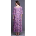 thumbnail image 2 of Bimba Chemise de Nuit Maxi à Feuilles Florales et Renoncules pour Femmes Été Imprimée X-Small, 2 of 5