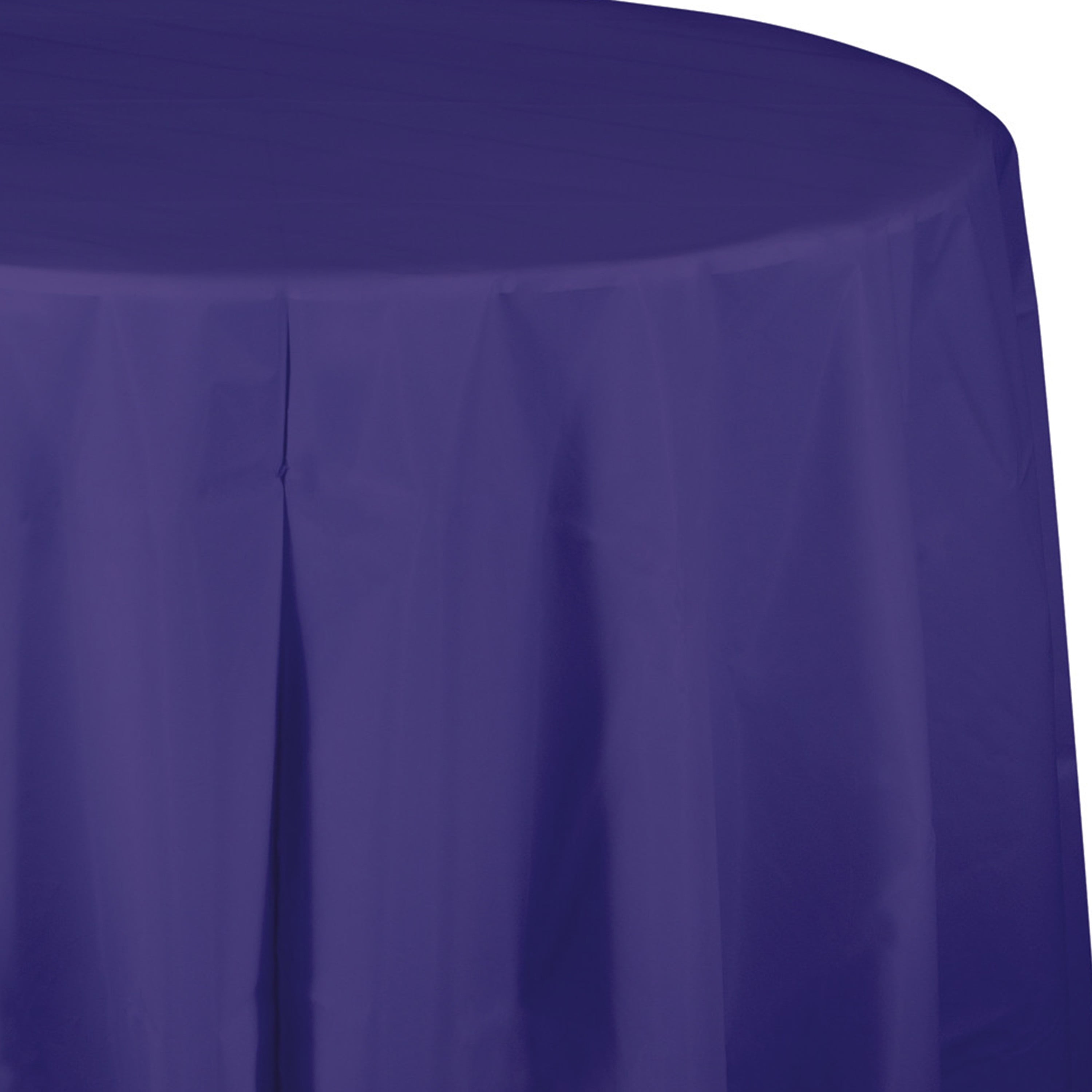 Purple Round Plastic Tablecloths, 3 Count