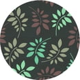 thumbnail image 1 of Ahgly Company Machine Washable Indoor Round Transitional Charcoal Black Area Rugs, 8' Round, 1 of 7