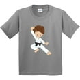 thumbnail image 3 of Inktastic Karate Boy, Cute Boy, Black Belt, Brown Hair Youth T-Shirt, 3 of 5