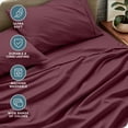 thumbnail image 6 of Bare Home Premium 1800 Collection 3-Piece Bed Sheet Set, Twin-XL, Burgundy, 6 of 11