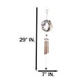 thumbnail image 2 of Monarch Butterflies by Floral Garden Globe Art Glass Gemstones Metal Wind Chime, 2 of 9