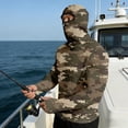 thumbnail image 4 of AHMOMEI Camouflage Men's Hooded UPF 50+ Long Sleeve Thumb Hole Sun Protection Fishing Shirts Hiking Running Swim Hooded Sun Shirt with Integrated Face Cover, 4 of 6