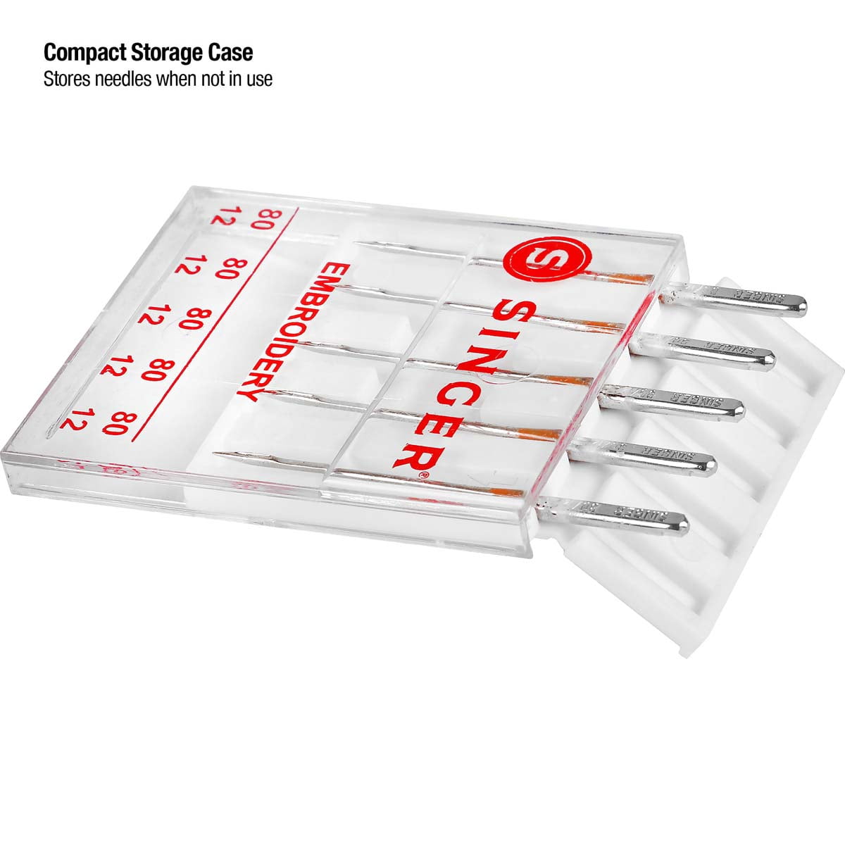 (2 pack) SINGER Universal Size 80/12 Embroidery Sewing Machine Needles (5 pack)