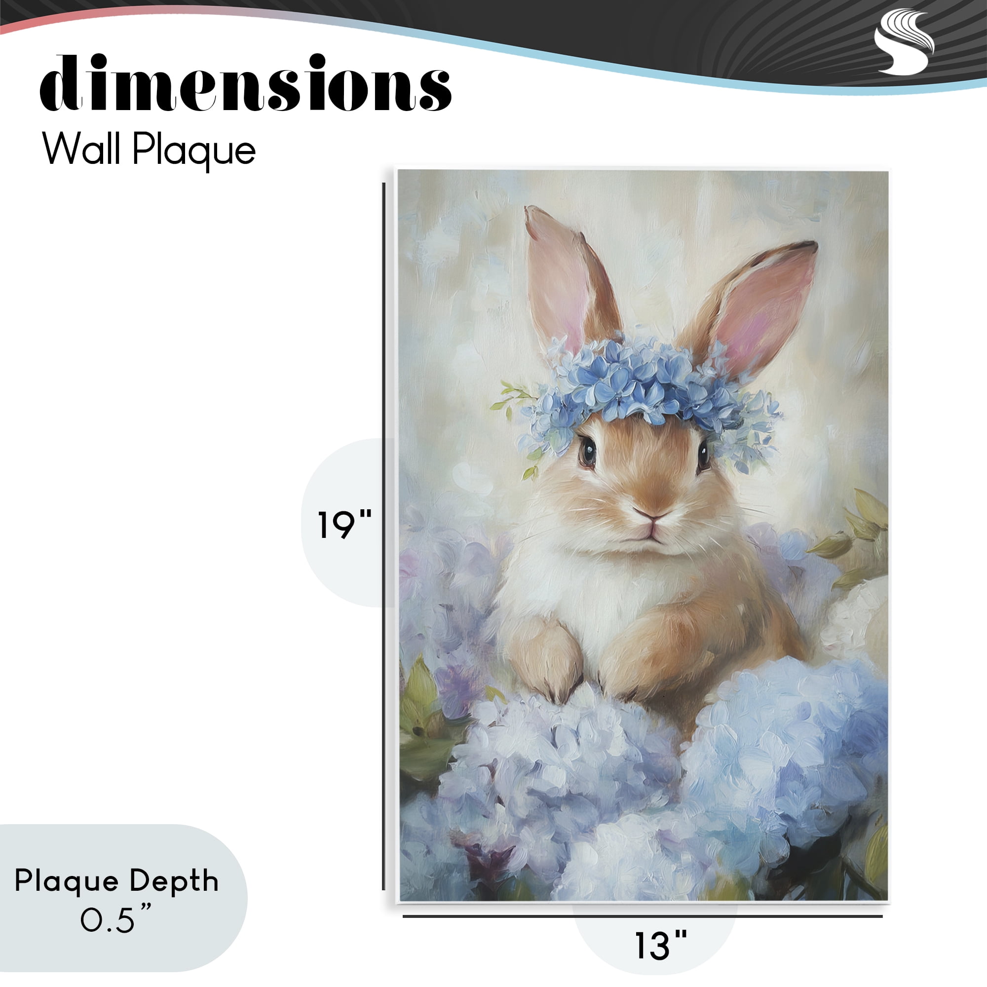 Stupell Industries Bunny In The Blossoms Wall Plaque Art, design by Tina LeCour
