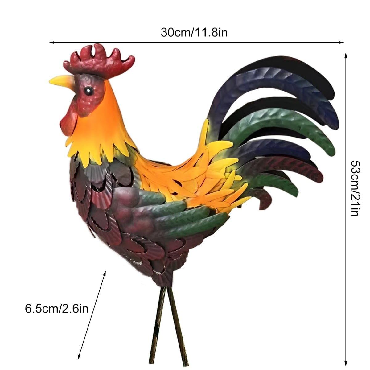 Clearance TOFOTL Simulation Rooster Model Garden Decoration Garden Animal Sculpture Iron Rooster Standing Model Outdoor 21in