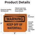 thumbnail image 2 of (2 Pack) Keep Off Of Waterfall OSHA Warning Sign 5 Inch X 3.5 Inch Vinyl Label Decal Sticker Weather Resistant, UV Protected for Workplace, Business, and Construction Site, Made in the, 2 of 7