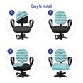 thumbnail image 4 of Abstract Office Chair Slipcover, Horizontal Waves Curved Stripes in Aquatic Tones Feeling, Protective Stretch Decorative Fabric Cover, Standard Size, Seafoam Teal, by Ambesonne, 4 of 5