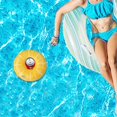 thumbnail image 2 of 1pc Inflatable Drink Holder Lemon Floating Holder Swim Drink Floats Holder, 2 of 5