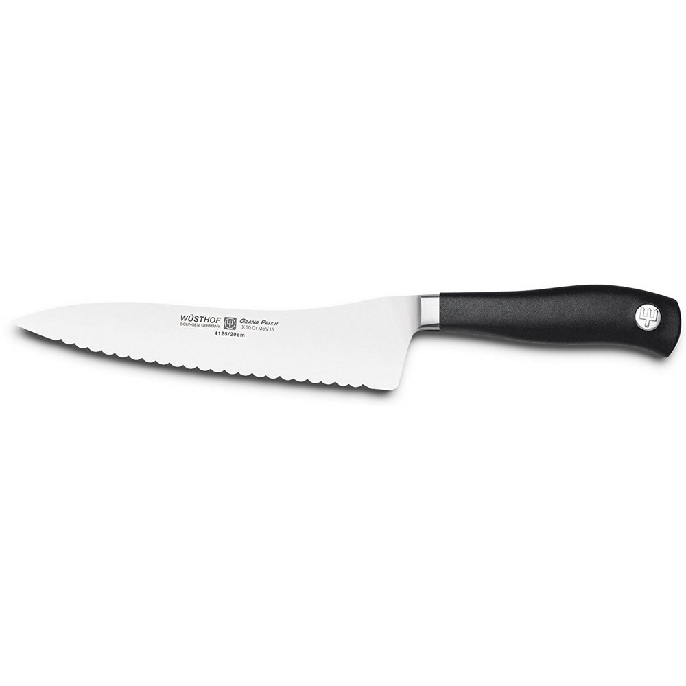 Wusthof Grand Prix II Offset Handle Serrated Deli Knife, 8Inch