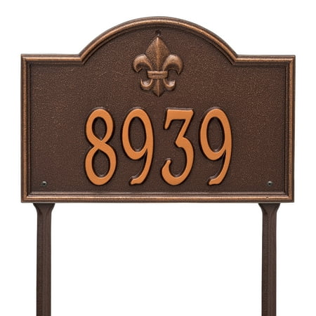 Personalized Whitehall Products Bayou Vista Single Line Standard Lawn Plaque in Antique Copper