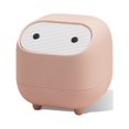 thumbnail image 3 of Wosthever Cubo de basura de , adorable cubo de basura con tapa, cubo de basura de plástico PP antideslizante, contenedor de basura para Hotel, Almacenamiento y organización del hogar Rosado, 3 of 6