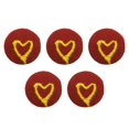 thumbnail image 3 of 5 botones forrados de tela, botones de vástago de 2 cm Botón de tela roja para coser usted mismo, manualidades, manualidades, Corazón BLESIY Botones cubiertos de tela, 3 of 7