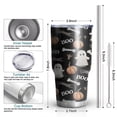 thumbnail image 6 of 30oz Black Halloween Ghosts Pumpkins and Bones Tumblers Stainless Steel Tumbler with Lid and Straw,Vacuum Insulated Double Wall Travel Tumbler Cups Mug with Cleaning Brush for Coffee,Tea, 6 of 7