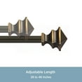 thumbnail image 4 of Kenney Arts & Crafts 28-48" Petite Café Adjustable Curtain Rod, 1/2" Dia., Oil Rubbed Bronze, 4 of 7