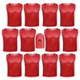 thumbnail image 1 of Athllete Duramesh Penny Jerseys para niños (12 Pinnies) - Pinnies para niños jóvenes y adultos numerados Penny Jerseys para fútbol baloncesto fútbol L (rojo mediano), 1 of 1