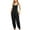 Black, variant on Jumpsuits for Women Cotton Linen Baggy Overalls with Pockets Casual Loose Long Bib Pants