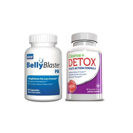 Blaster Belly Diet Kit - Belly Blaster PM Night Time Sleep Aid W / Cleanse Detox &