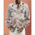 thumbnail image 1 of Camisa con botones y cuello vuelto de manga larga con estampado abstracto 3D de grafiti de gran venta para hombre de verano 2024, 1 of 6