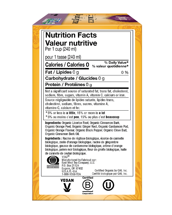 Yogi Tisane Réglisse Égyptienne, paq. de 16 x 36 g