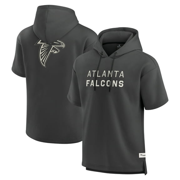Men's Fanatics Charcoal Atlanta Falcons Elements Future Ground Lettering Short Sleeve Pullover Hoodie