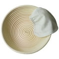 thumbnail image 2 of Novobey 8 Inch Banneton Proofing Basket with Liner Cloth, Round Brotform Bread Baking Bowl Dough Rising Rattan Handmade Basket, Home Baker Accessories, 2 of 5