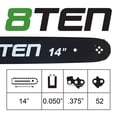 thumbnail image 6 of 8TEN 14" Chainsaw Bar & Chain .050 3/8LP 52DL for Husqvarna Poulan MK1010343, 6 of 8