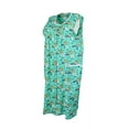 thumbnail image 6 of Sindrella Women's Sleeveless Cotton Blend Snap Front Duster Robe with Pocket-Mint Floral Hearts-Medium, 6 of 6