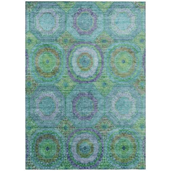Dalyn Rugs Machine Washable Indoor/Outdoor Chantille ACN2049 Teal 2'6" x 3'10" Rug