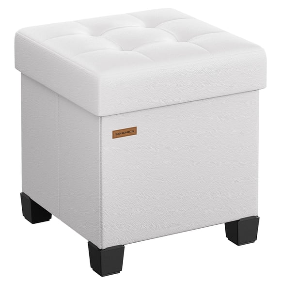 Otomana de almacenamiento SONGMICS Cube 38x38x40 cm de piel sintética